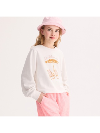 φούτερ με στρογγυλή λαιμόκοψη