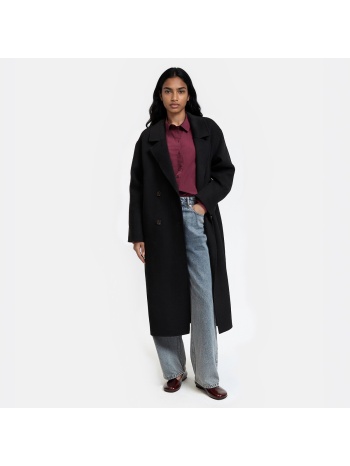 χειροποίητο oversized σταυρωτό παλτό από μείγμα μαλλιού