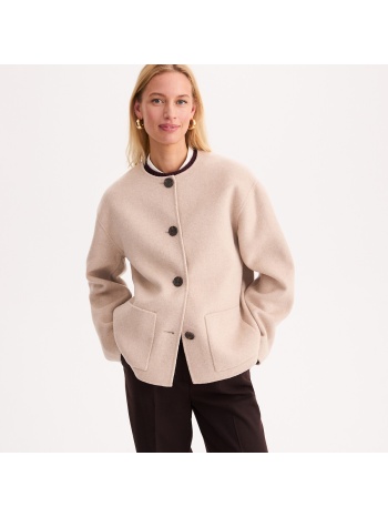 jacket από μάλλινο ύφασμα σε φαρδιά γραμμή