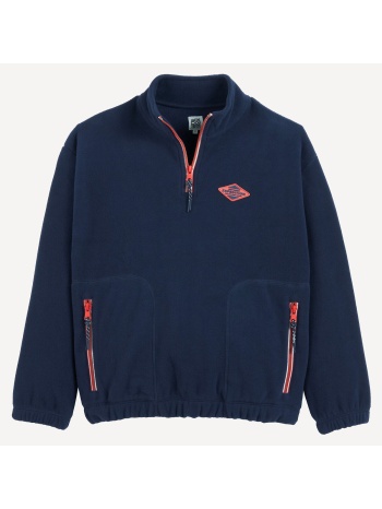 φούτερ fleece με ψηλό γιακά και φερμουάρ