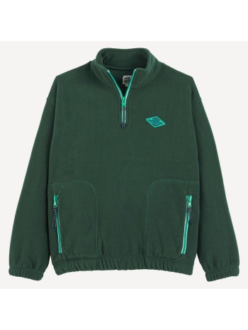 φούτερ fleece με ψηλό γιακά και φερμουάρ
