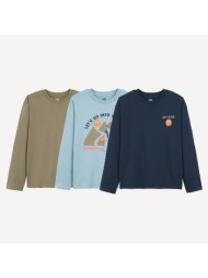 σετ 3 μακρυμάνικα t-shirts με θέμα το σκι