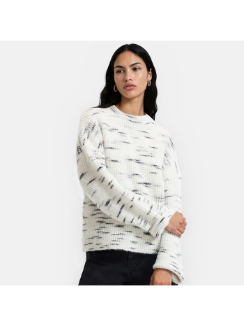 oversize πουλόβερ με στρογγυλή λαιμόκοψη και εφέ