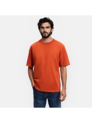 κοντομάνικο βαμβακερό t-shirt με στρογγυλή λαιμόκοψη
