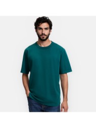 κοντομάνικο βαμβακερό t-shirt με στρογγυλή λαιμόκοψη