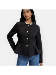 σακάκι peplum με στρογγυλή λαιμόκοψη