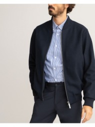 κοντό μπουφάν bomber από μάλλινη τσόχα