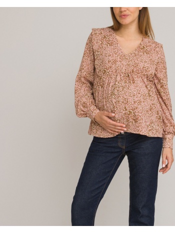 φλοράλ μπλούζα εγκυμοσύνης με v λαιμόκοψη