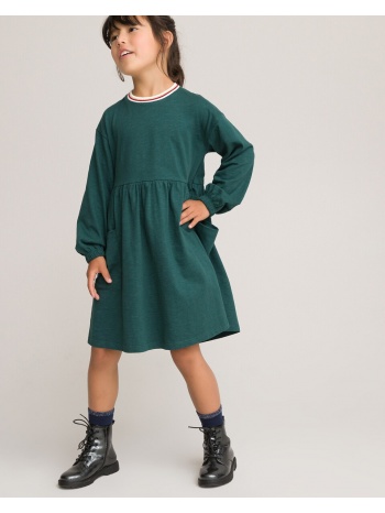 μακρυμάνικο φόρεμα με στρογγυλή λαιμόκοψη, 3-12 ετών