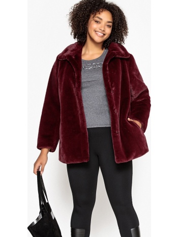 παλτό με συνθετική γούνα για μεγάλα μεγέθη σε προσφορά