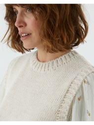 αμάνικο πλεκτό με στρογγυλή λαιμόκοψη