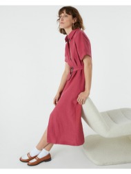 μακρύ σεμιζιέ φόρεμα από lyocell και λινό