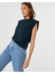 αμάνικη μπλούζα με στρογγυλή λαιμόκοψη