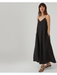 μακρύ φόρεμα με λεπτές τιράντες