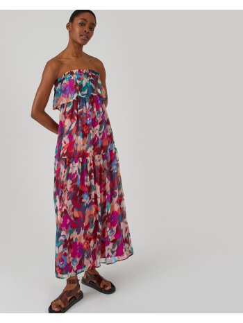μακρύ στράπλες φόρεμα με φλοράλ μοτίβο σε προσφορά