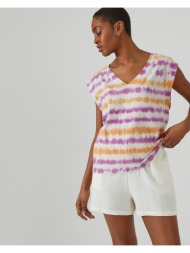 αμάνικη μπλούζα με μοτίβο tie & dye