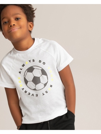 t-shirt με στάμπα μπάλα μπροστά, 3-14 ετών