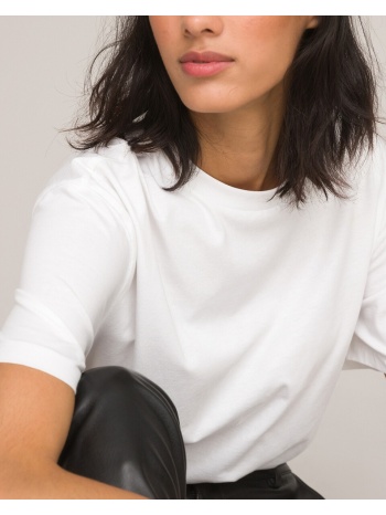 κοντομάνικο t-shirt με στρογγυλή λαιμόκοψη