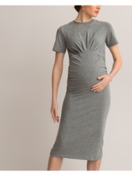 κοντομάνικο φόρεμα εγκυμοσύνης σε ίσια γραμμή