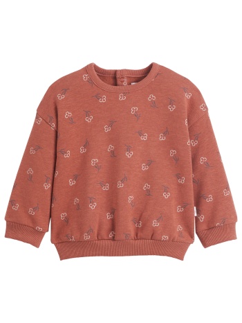 φανελένιο φούτερ με σούστες στην πλάτη