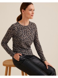 εμπριμέ μπλούζα με ...