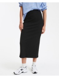 μακριά φούστα από ζέρσεϊ με ριμπ ύφανση