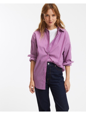 μακρυμάνικο ριγέ πουκάμισο σε φαρδιά γραμμή