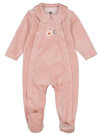 πιτζαμάκι από βελούδο κοτλέ με στρογγυλό γιακά