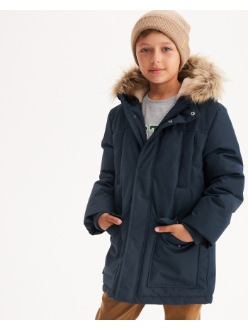 ζεστό παρκά με κουκούλα και επένδυση από sherpa