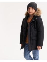 ζεστό παρκά με κουκούλα ...