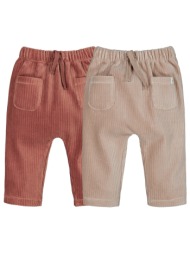 σετ 2 σαλβάρια από βελούδο κοτλέ