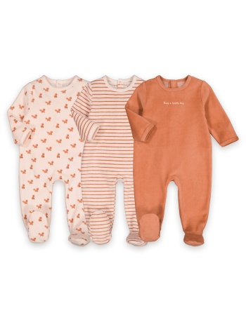 σετ 3 βαμβακερά πιτζαμάκια