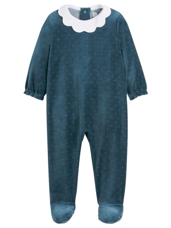 βελουτέ πιτζαμάκι με γιακά σε αντίθεση σε προσφορά