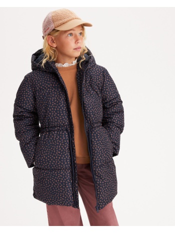 ζεστό καπιτονέ μπουφάν με κουκούλα και φλις επένδυση