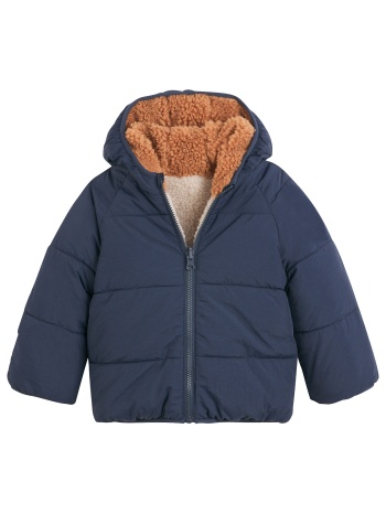 ζεστό καπιτονέ μπουφάν με κουκούλα