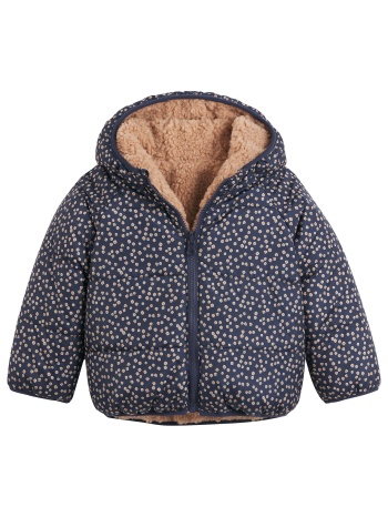 ζεστό καπιτονέ μπουφάν με κουκούλα