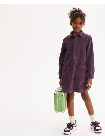 ίσιο μακρυμάνικο φόρεμα από βελούδο κοτλέ σε προσφορά