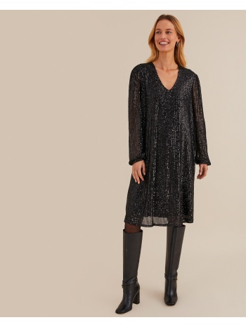 μακρυμάνικο εβαζέ φόρεμα με παγιέτες σε προσφορά