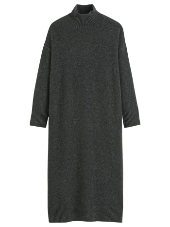 μακρυμάνικο μακρύ φόρεμα σε ίσια γραμμή