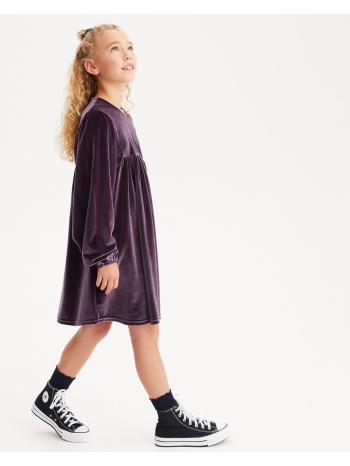 μακρυμάνικο φόρεμα από βελούδο