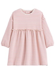 μακρυμάνικο ριγέ φόρεμα από ζέρσεϊ