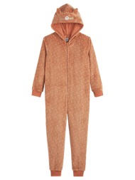 ολόσωμη φλις πιτζάμα πάντα με κουκούλα