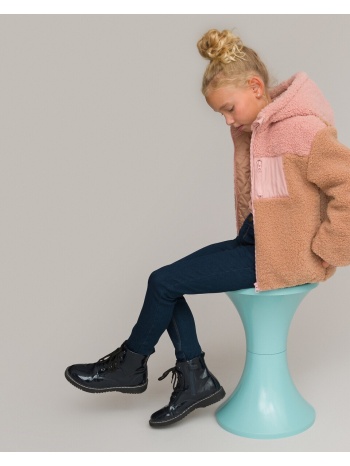 μπουφάν με κουκούλα και όψη μουτόν