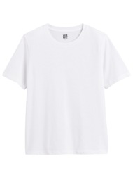 κοντομάνικο t-shirt με στρογγυλή λαιμόκοψη