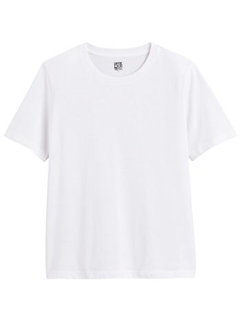 κοντομάνικο t-shirt με στρογγυλή λαιμόκοψη