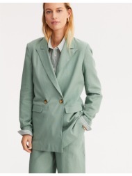 σακάκι σε ίσια γραμμή με λινό στη σύνθεση