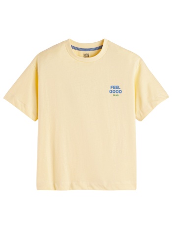 κοντομάνικο t-shirt με στάμπα στην πλάτη