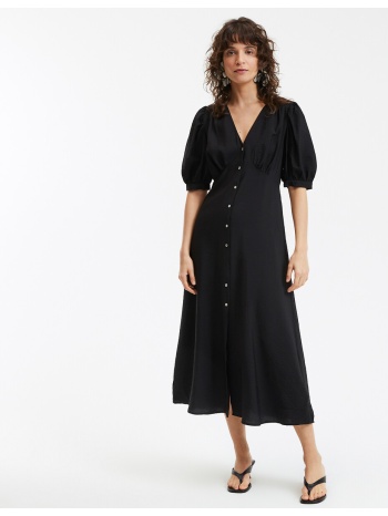 κοντομάνικο μακρύ φόρεμα σε ίσια γραμμή