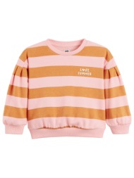 φανελένιο εμπριμέ φούτερ με στρογγυλή λαιμόκοψη