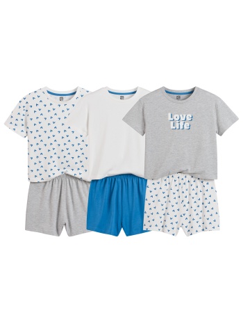 σετ 3 πιτζάμες με σορτς